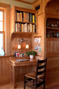 custom made cabinet home office alcove